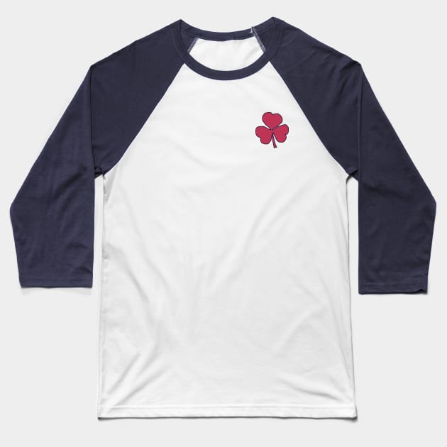 Small Viva Magenta Shamrock St Patricks Day Baseball T-Shirt by ellenhenryart